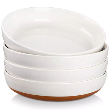 Tara Pasta Bowls Set Of 4 – Four Elegant, Modern Pasta Bowls With A Smooth, Polished Finish, Perfect For Serving Pasta, Salads, Or Soups - Ivory White#color_white