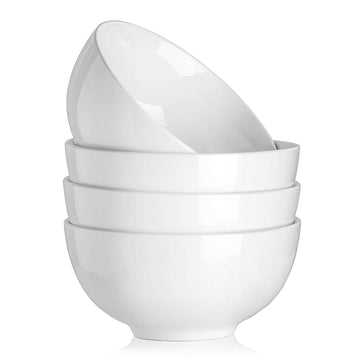 Porcelain Large Soup Bowls Set of 4 – Ideal for Serving Hearty Meals and Comforting Soups -Ivory White#color_ivory-white