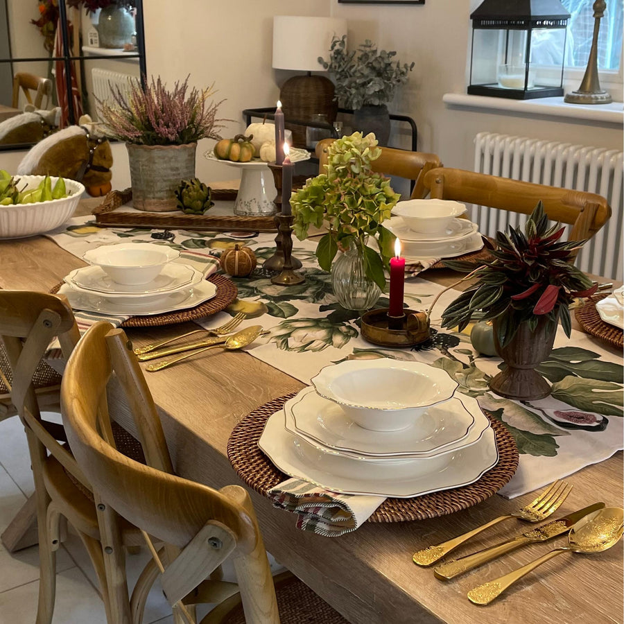 Bone china dinnerware for everyday use, showcasing lightweight plates stacked neatly in a modern kitchen, highlighting practical family dining and easy handling