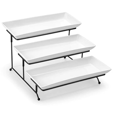 3 Tier White Server With Plates